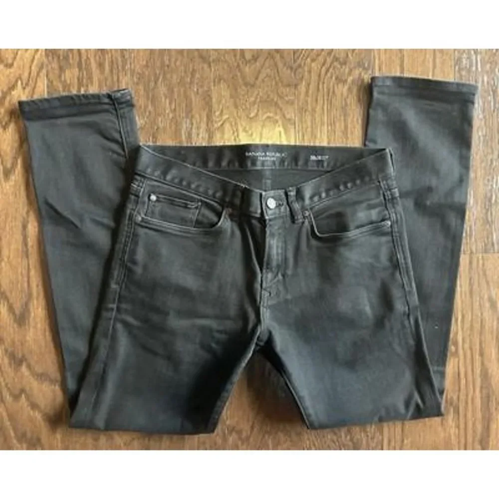 Banana Republic Men's Slim Luxe Traveler Pants True Black 30x30 389571-00